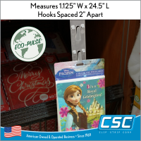 The Eco-Clip Strip® Posi-Lok™ Display Strip - Sustainable, Eco-Friendly, with Enhanced Biodegradation, 12 Hooks, 24" Long, PL-24-ECO