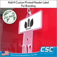 The Eco-Clip Strip® Posi-Lok™ Display Strip - Sustainable, Eco-Friendly, with Enhanced Biodegradation, 12 Hooks, with header, PL-24-ECO
