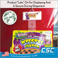 The Eco-Clip Strip® Posi-Lok™ Display Strip - with Eco-Pulse, Sustainable, Eco-Friendly, with Enhanced Biodegradation, 12 Hooks, 24" Long, PL-24-ECO