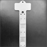 Clip Strip Brand HEAVY DUTY Spring Loaded Clamps Merchandising Display Strip with Header. Color: White, 12 Hooks, 28.75" Long, Item# PS-29WH