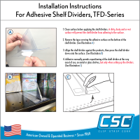 Clip Strip® Clear Plastic Shelf Divider, TFD-Series, TFD-212