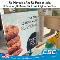 Re-usable and reposition-able Magnetic Under Shelf Mount Sign Holder, aisle violator, UMM-3