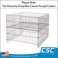 Large-Capacity 36" Wire Dump Bin – Ideal for Bulk, Promo & Clearance Displays, WDB-36S-BK