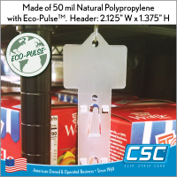 The Eco-Clip Strip™ Posi-Lok Style Display Strip - Sustainable, Eco-Friendly, with Enhanced Biodegradation, WMS-23-ECO