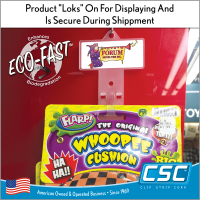 The Eco-Clip Strip® Posi-Lok™ Display Strip - with Eco-Pulse, Sustainable, Eco-Friendly, with Enhanced Biodegradation, 12 Hooks, 24" Long, PL-24-ECO