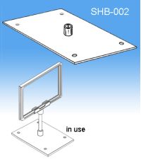 Center Stem Base | Sign Frames for Retail Display, SHB-002