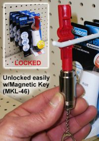 anti-theft peg hook locking device, key, MKL-46