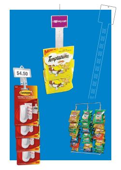 21” Plastic Display Clip Strips for Retail Display with Removable Header Pack of 25 12 Station Hanging Merchandise Strips with S Hooks 
