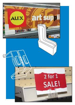 Gondola Metal Display Sign Holders | Price Channel | Shelf Perforations | Retail Store Fixture Signage Hardware, Clip Strip Corp.
