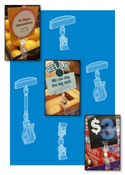 Roto Clips - Rotating Clip-on Sign Holders with Swivel Action, Clip Strip Corp.