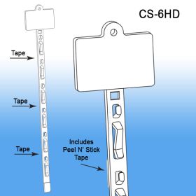 Clip Strip® Merchandising Strip, w/ Header and Tape, CS-6HD