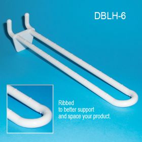 Double Loop Pegboard / Slatwall Hook, DBLH-6