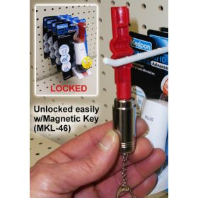 display hook locking mechanism, magnetic, STL-36