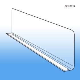 Inexpensive, 3" x 13.5625" Econo-Line Shelf Divider, SD-3014, adhesive mount