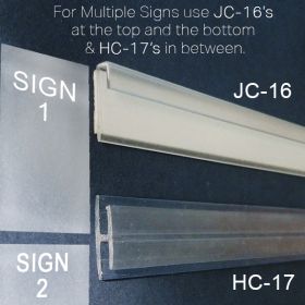 H - Channels  Wall Sign Holders, HC-17