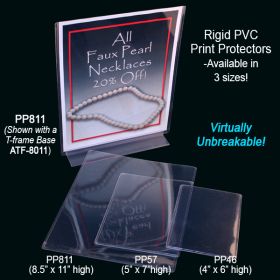 Print Protector PVC, Sign Holder, 4" x 6", PP46