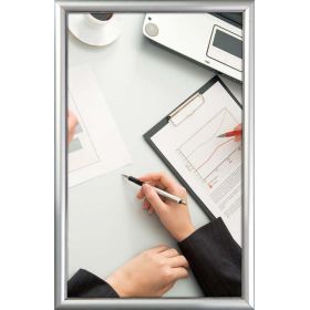 Econo Snap Frame, 0.59" Profile, Mitred Corner, Silver 11" x 17"