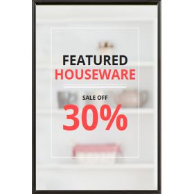 classic snap frame, 24" x 36", Mitred Corner, Black