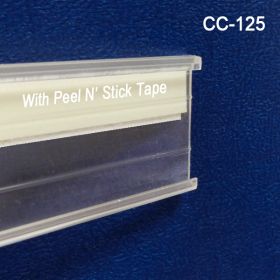 1.25" pricing channel, peel and stick,adhesive shelf molding, shelf molding  adhesive shelf molding, CC-125
