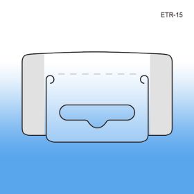 Hang Tabs - Euro Style Hole - Sombrero Hole - Clear Plastic Adhesive, ETR-15