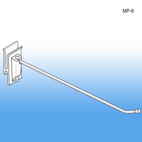 6" No Sag™ Easy Remove Back Corrugated Power Panel Plastic Hook, MP-6