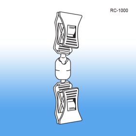 Double Roto Clip Sign Holder | POP Swivel Display, RC-1000