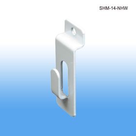 white semi gloss slatwall notch hook, SHM-14-NHW