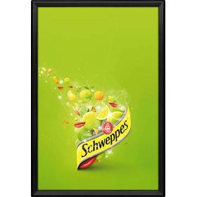 1.25" profile classic snap frame, safe round corner, black