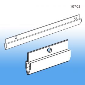 36" Long white pvc banner holder, 837-36