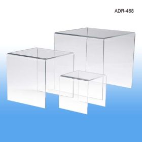 Display Risers, Acrylic, Set of Three - 4", 6", 8", ADR-468