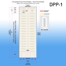 Stock Corrugated Power Panel Tray Dimensions, DPP-1