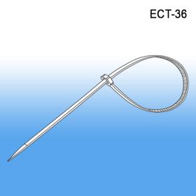 36" Nylon Cable Zip Tie, Fastener, White, ECT-36