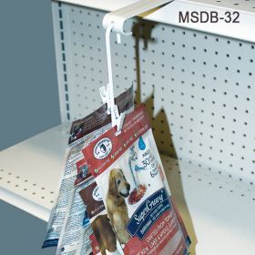 Double Sided Metal Clip Strip® Brand Merchandising Strip, 12 Hooks, MSDB-32