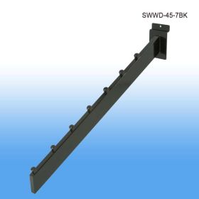 black slatwall display hook, SWWD-45-7BK