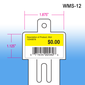 Walmart approved impulse strip, wms-12, flat die cut version with header