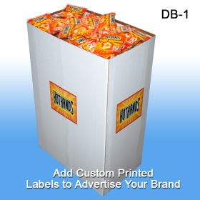 {[en]:Advertise Your Brand on a Small Corrugated Dump Bin Display with Custom Labels, Item