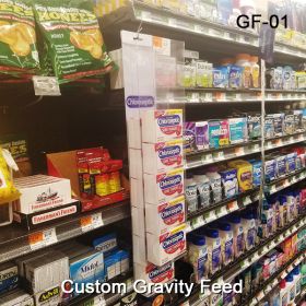 Clear Gravity Feed Designed For Your Product, GF-01