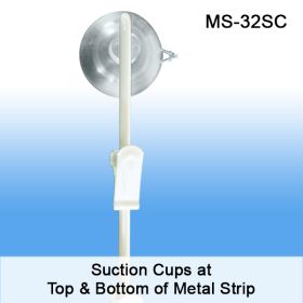 Off-White Metal Merchandising Strip, MS-32SC