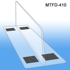 3" tall x 10" deep Thermo Formed Magnetic Based Shelf Divider, MTFD-410, 3" wide base