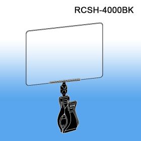 Roto Clips & Sign Holders - Print Protector / Sign Holder, Black Clamp, RCSH-4000BK
