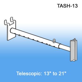 Telescopic  Aisle Violator Sign Holder for Pegboard and Gondola backer walls , TASH-13