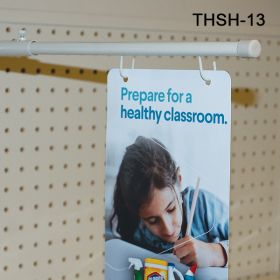 Telescopic Hanging Sign or Merchandising Strip Holder for Gondola and Pegboard  , THSH-13