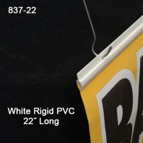 White Rigid PVC, Banner Hanger, 837-22