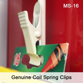 Metal Clip Strip® Merchandising Strip, with Genuine coil spring clips, MS-16