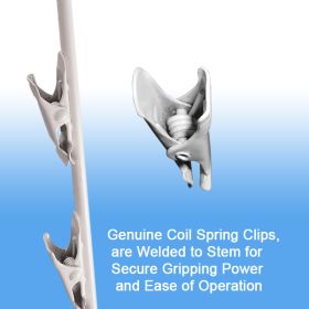 Genuine coil spring clips, welded to stem, MS-16SC