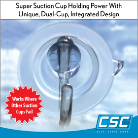 Clip Strip® Super Sucker Suction Cup with Hook, 7000PH