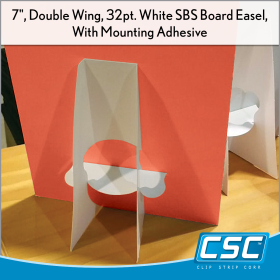 7", Double Wing, Self Stick Cardboard Easel, BEB-1236W