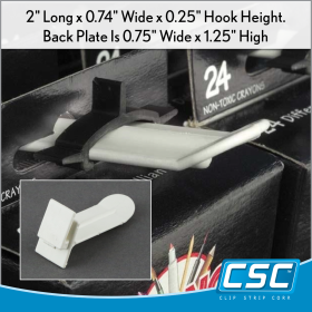 2" wide display hook, bfh-322, in stock and ready to ship