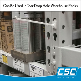 Tear Drop Hole Warehouse Rack Display Hook CP-8