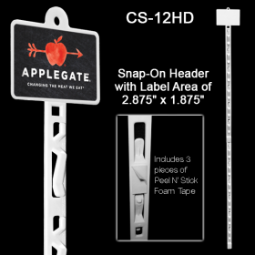 Clip Strip® Merchandising Strip, w/ Header and Tape, CS-12HD